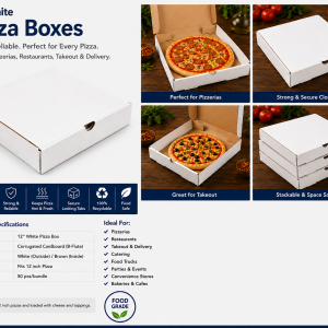 12" White Pizza Boxes