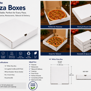 14" White Pizza Boxes