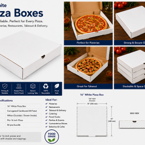 16" White Pizza Boxes