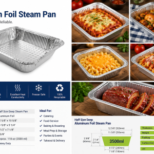 Half-size deep foil pan
