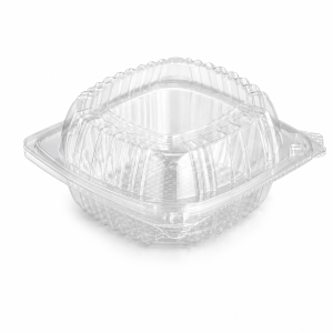 C61- Clear Square Hinged Takeout Container