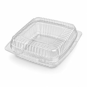 C81- Clear Square Hinged Takeout Container