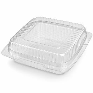 C91- Clear Square Hinged Takeout Container